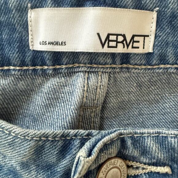 VERVET High Rise Busted Knees Straight Leg Jeans Size 28 Medium Wash Denim Y2K - Picture 3 of 6